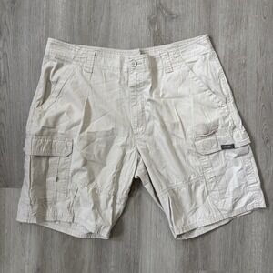 Wrangler Men's Shorts Size 38 Beige Cargo Pockets Utility 60ACWDP 100% Cotton